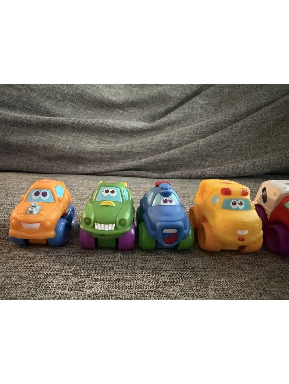 Playskool Tonka Lil Chuck and Friends Toy Car Lot of 7 Mini Chunky Soft Vehicles